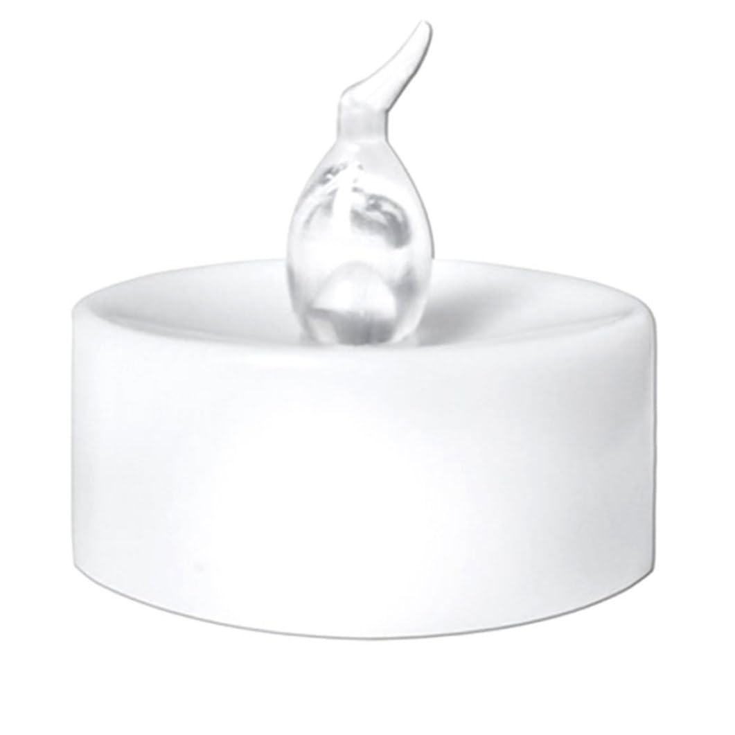 Nuiorfty White Led Tea Light Candles Flameless Candles Lights Battery Operated Flickering Realistic Tealight For Party Holiday