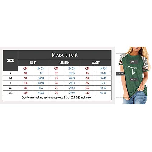 T-Shirts Tops Short-Sleeve Casual Tee Cotton Women Christian for Faith Religious - Thumbnail 3