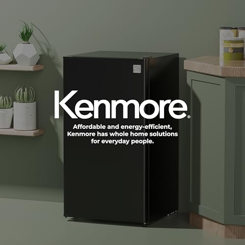 Kenmore 18" Compact Refrigerator with Chiller Compartment - Reversible Door, Adjustable Glass Shelves, ENERGY STAR Certified, 6 Can Rack, Interior Lighting, Freestanding, 3.5 cu. ft. Capacity - Black by Kenmore - Image 8