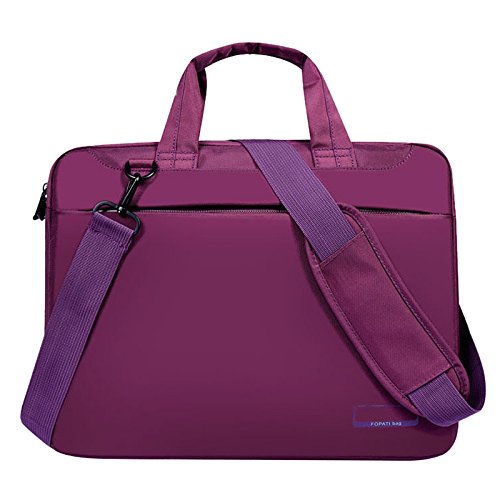 Ordinateur portable Sac de 15 Pouces en Nylon Sac À Bandoulière pour Ordinateur Étanche Messenger Sac pour Ordinateur Portable (Violet)