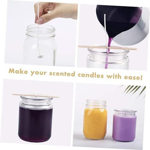 Kit para hacer velas con mechas y moldes transparentes miniatura 6