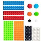 BLEWAY Bump Dots for Visually Impaired 280 Pcs Combo Pack(Orange&Red&Blue&White&Black&Green) - Low Vision Aids Braille Stickers Raised Tactile Dots for Elderly, Blind