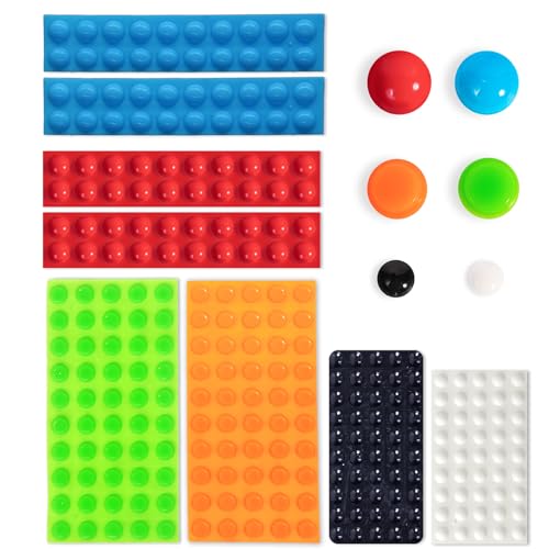 BLEWAY Bump Dots for Visually Impaired 280 Pcs Combo Pack - Low Vision Aids Braille Stickers Raised Tactile Dots for Elderly Blind (Orange&Red&Blue&White&Black&Green)