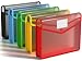 Plastic Wallet, A4 Plastic File Wallet Document Folder Premium Poly Pockets Envelope with Business Card Holder (Pack of 5)