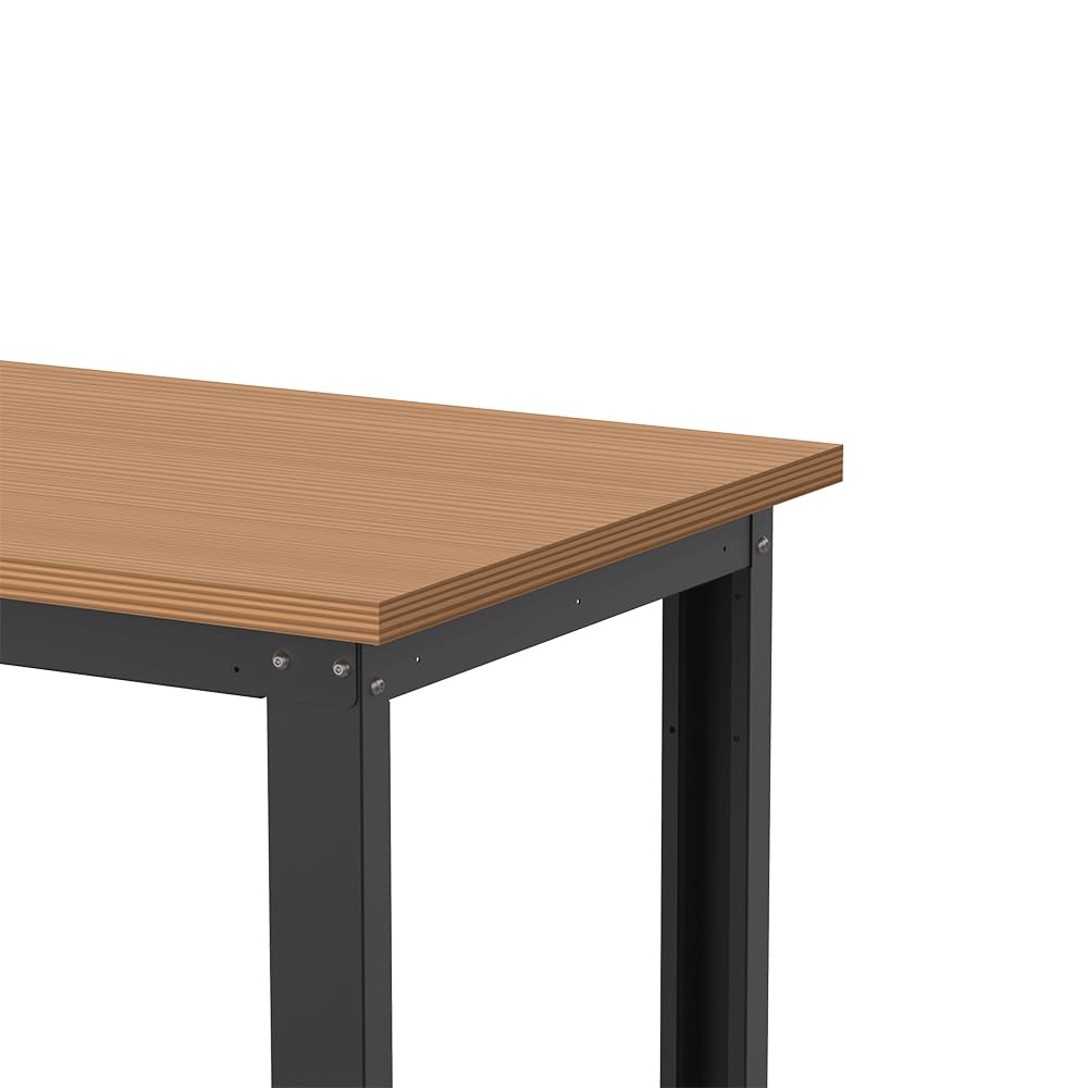 SOGI X3N_100L Banco da Lavoro - 1.5 m - Piano in Legno Multistrato di Faggio - Struttura in Lamiera di Acciaio Verniciato - Grigio Antracite RAL 7016