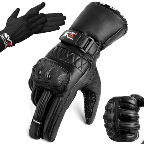 EVO Fitness Motorbike Motorcycle Gloves Thinsulate 3M Hipora Carbon...