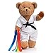 HollyHOME Karate Bear Stuffed Animal Teddy Bear in Karate Uniform Unique Toy Gifts for Kids and Karate Lovers Holiday Birthday Valentine 16 inches