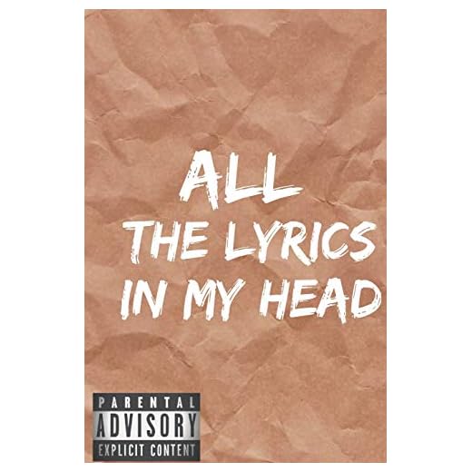All The Lyrics In My Head: Rap Journal: A lyricists Hip Hop inspired notebook for Rap Bars, Lyrics, lyrical flow, rhyme, Hooks & Verses. 6 x 9 journal. (BackGround: brown paper)