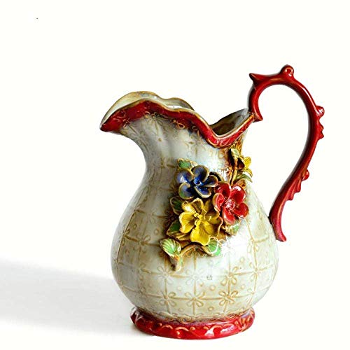 Sculpture céramique fleur vase bibliothèque vitrine déco