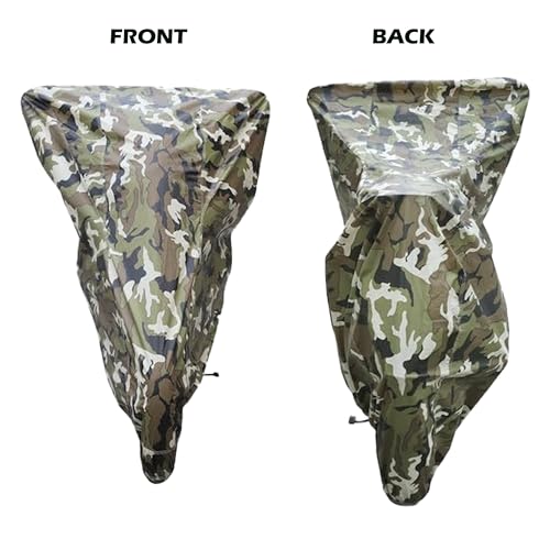Image of Sulfar 100% Waterproof Universal Bike Cover UV Protection & Dustproof Bike Body Cover for Royal Enfield Bullet Bike (Jungle White)