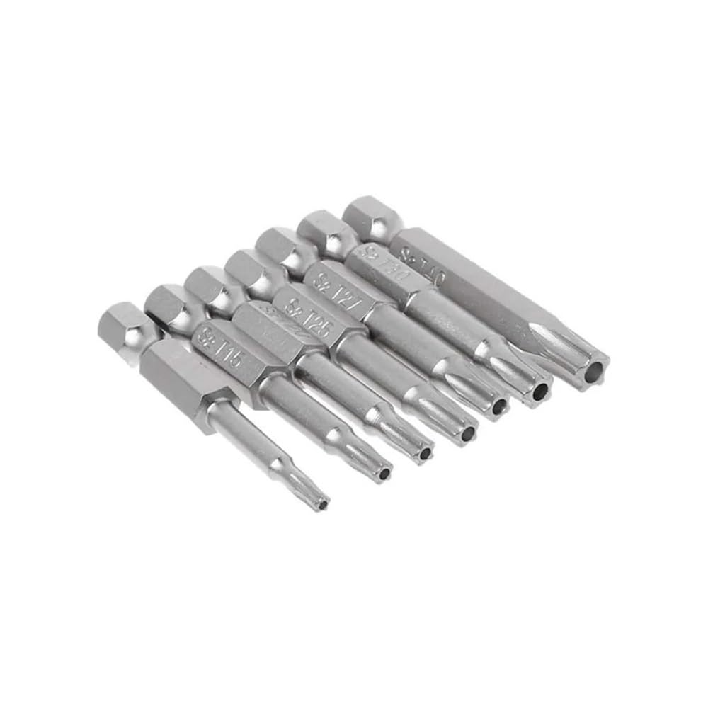 Ruxyoie 7Pcs 5 Point Star Screwdriver Bits S2 Steel Magnetic 1/4'' Hex Shank
