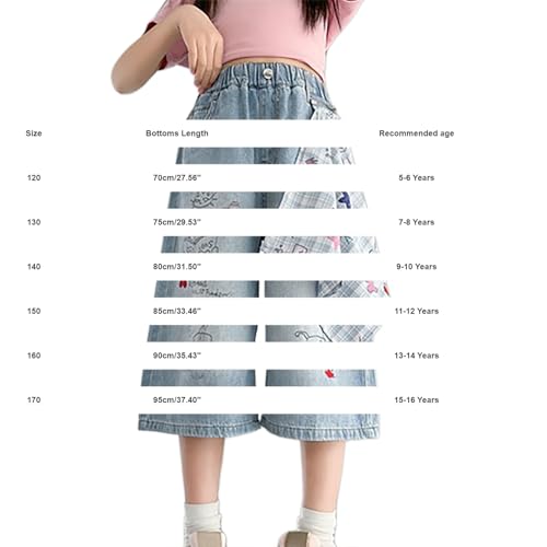 Short jean pour fille ample décontracté tendance été - 7