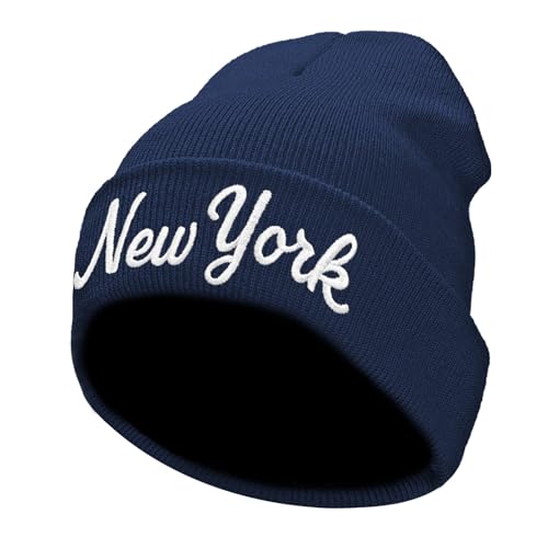 JZYEGSW Winter Hat for Men Women Cities Beanie Knit Cuffed Cap for Fans Gifts