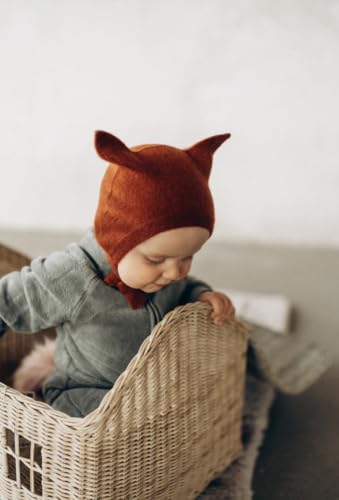 Cashmere Wool Knit Baby Fox Hat, Little Animal Kids Beanie Bonnet4