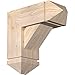 Ekena Millwork BKT0806X18X18TRA03SDF Traditional Arts and Crafts Smooth Bracket w/Offset Brace, Douglas Fir