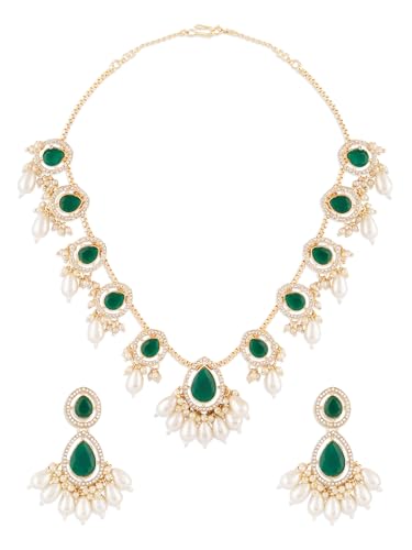 See full amazon price history chart for ZAVERI PEARLS Green Stones Cluster Beads Dazzling Austrian Diamonds Embellished Necklace & Earring Set For Women-ZPFK18096 ZAVERI PEARLS Green Stones Cluster Beads Dazzling Austrian Diamonds Embellished Necklace & Earring Set For Women-ZPFK18096 (B0D839P2YG) Amazon Price History, Amazon Price Tracker