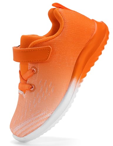 COODO Toddler/Little Kid Boys Girls Shoes Running Sports Sneakers (6 Toddler,Gradient Orange) - Thumbnail 7