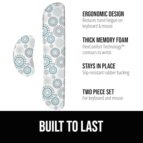 Image of GORILLA GRIP Silky Gel Memory Foam Wrist Rest for Computer Keyboard, Mouse, Ergonomic Design for Typing Pain Relief, Desk Pads Support Hand and Arm, Mousepad Rests, Stain Resistant, 2 Piece Pad Spiral