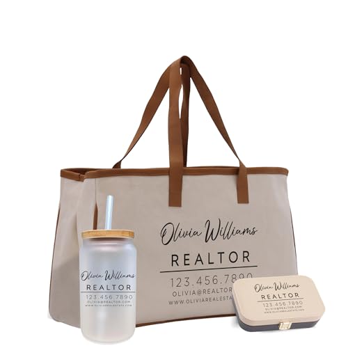 Bolsa tote personalizada de algodón para agentes inmobiliarios Vanessa Rosella miniatura 1