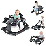 【Sécurité et confort】Lorsque le bébé glisse, le pare-chocs au bas du trotteur bébé touchera d'abord le mur pour empêcher le bébé de se cogner la tête ou de se pincer la main. 5 patins antidérapants augmentent la stabilité et empêchent votre bébé de tomber dans les escaliers.