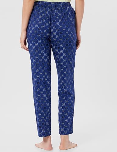 Image of Van Heusen Women's Printed Lounge Pants | Drawstrings & Side Pockets | Ultra Soft Fabric | Relaxed Fit | At home pyjamas | Everyday Comfort | Printed | Style 55306 | Available in Pack of 1 & 2