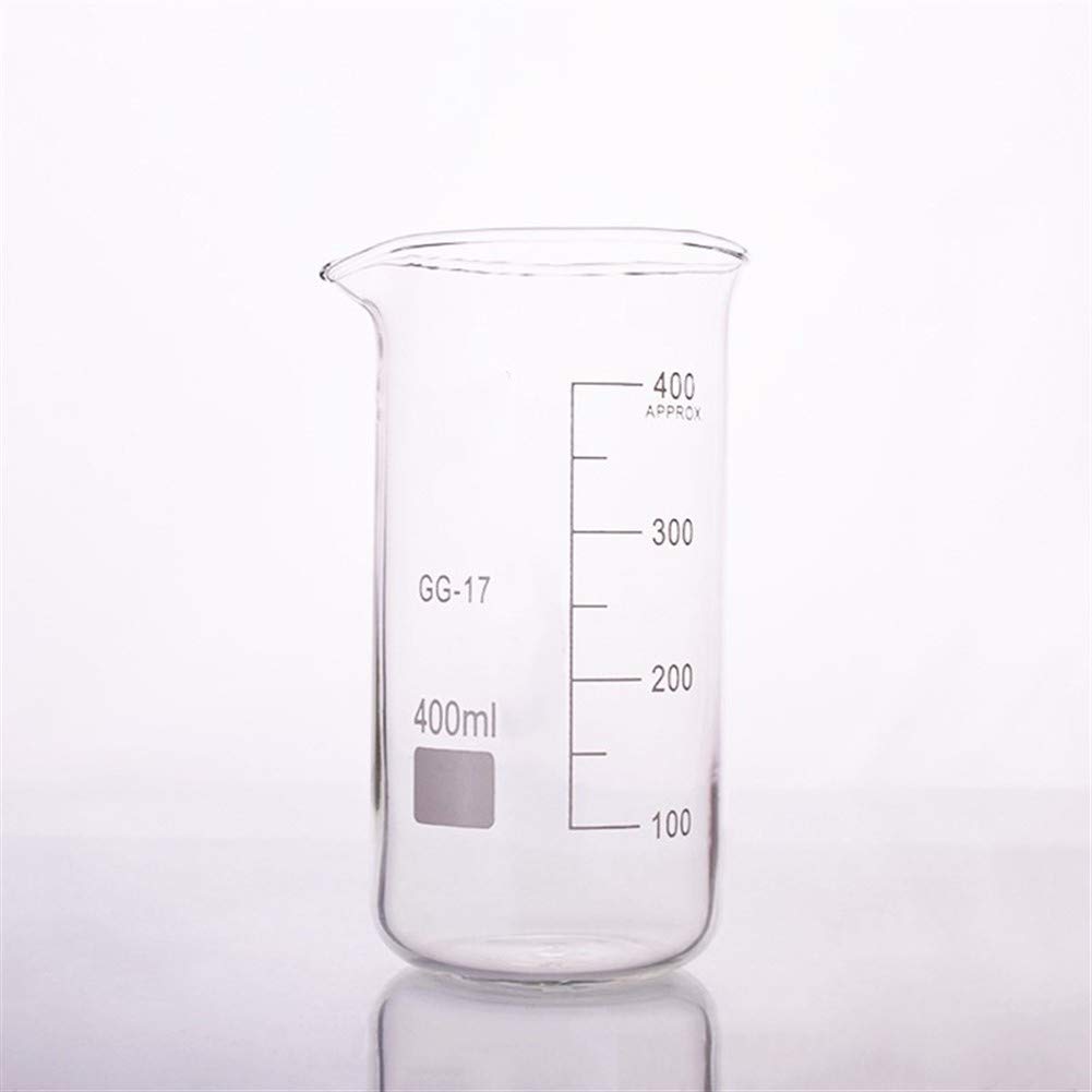 JIANFEI LIANG laboratory 3pcs 400ml Glass Beaker in Tall Form for Chemistry Laboratory Scale Lab Measuring Thickened Education Office Supplies measurement (Capacity : 400ml)