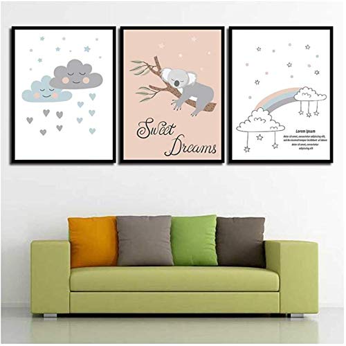 Arc-en-ciel toile peintures enfants pour créer un nid douillet et magique