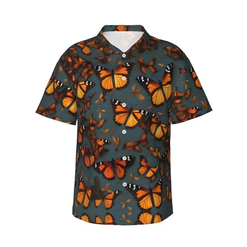 Chemise boutonnée papillons Monarque au design coloré et fluide