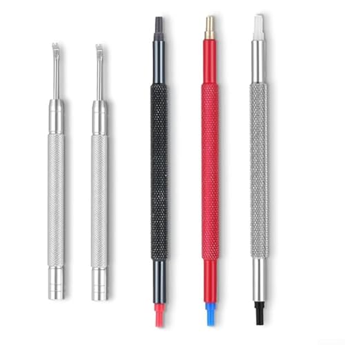 HomeVortex Kit de herramientas de extracción y prensadores de mano para reloj, 3 piezas, juego de accesorios de empujador de metal, con 2, extractores, para reparación de manecillas de hora, minuto