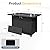 FansaFurn 43'' Propane Fire Pit Table, 50000 BTU Gas Fire Pits Table with Removable Lid and Lava Rock, Rectangular Fire Table with Cover, Ideal for Dining or Party on Patio, Garden, Yard, Black