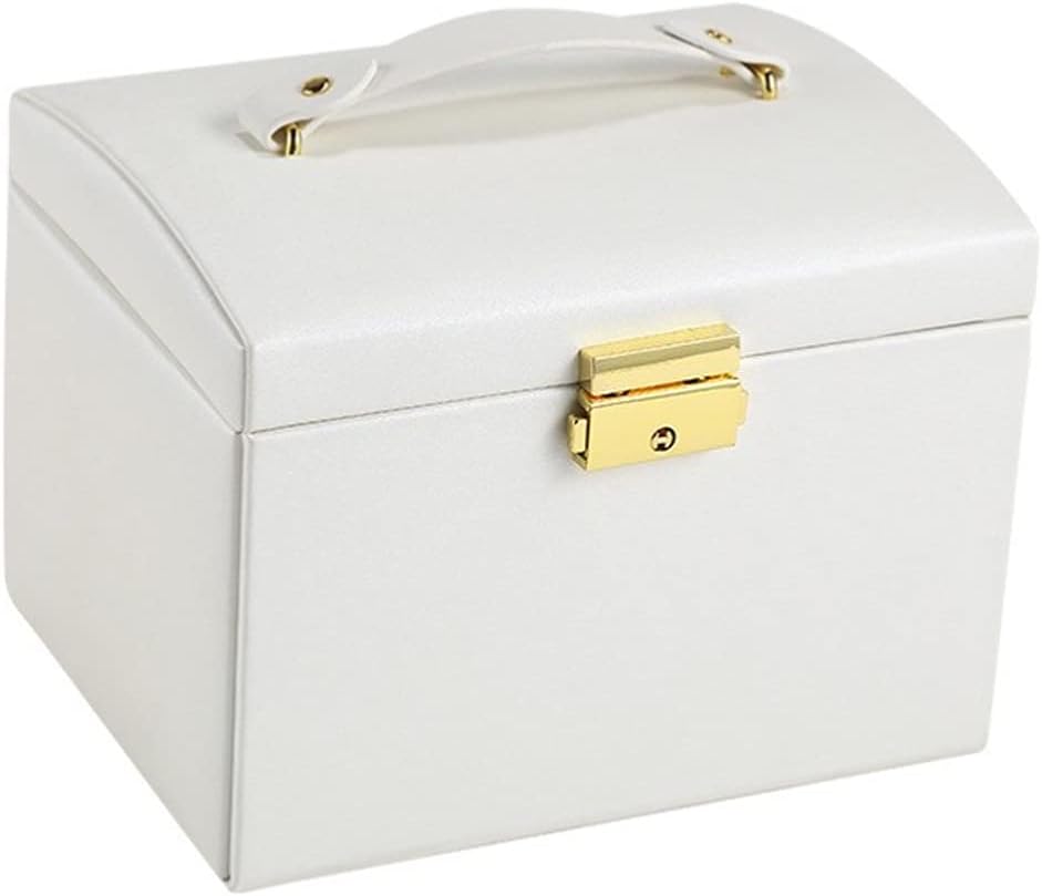 Jewelry Box Large Capacity Leather Storage Jewelry Case Earring Ring Necklace Mirror Watch Jewelry Organizer Jewelry Box