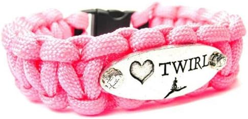 ChubbyChicoCharms Love Twirl Pink 550 Paracord Bracelet image 2