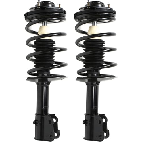 AEDNX 2pcs Suspension Shock Absorber and Strut and Spring Assembly Set Front Left Driver and Right Passenger Upper Lower Side Black Non-Adjustable Twin-Tube with Coil for Neon for SX 2.0
