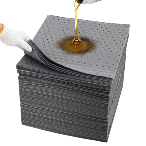 Image of Heavy Duty Oil Absorbent Pads 16 inch x 18 inch 200 Pcs Automotive Absorbent Pads