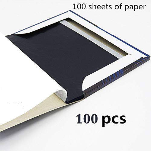 BE-TOOL Kohlepapier, 100 Stück, A5, Kopierpapier, wiederholt blaues Kohlepapier für Holz, Papier, Leinwand (12,75 cm x 18,5 cm)