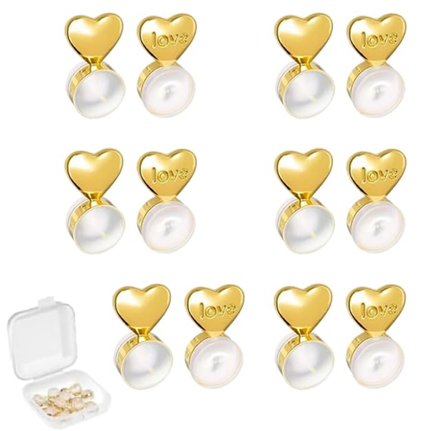 13pcs Earrings Supporter for Ears, Gold Love Heart Earring Lifters with Storage Box, Holder for Heavy Earrings, Silicone Earring Backs for Droopy Ears, Comfortable Support Special Occasions-image-31