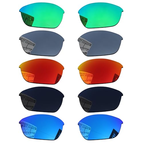 Acefrog 5 Pairs Polarized Replacement Lenses for Oakley Half Jacket 2.0 (OO9144) Sunglasses Perfectly Fit Shatterproof Anti-scratch Value Pack