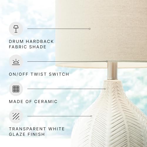 Signature Design by Ashley Rainermen Ceramic Table Lamp, 21", Off White - image 2