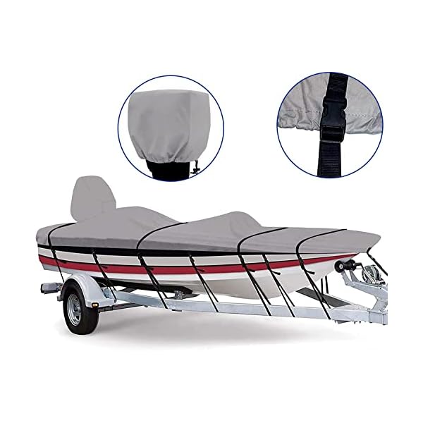 Tuszom Fully 900D SolutionDyed Bass Tracker Boat Cover 16′18.5’L with