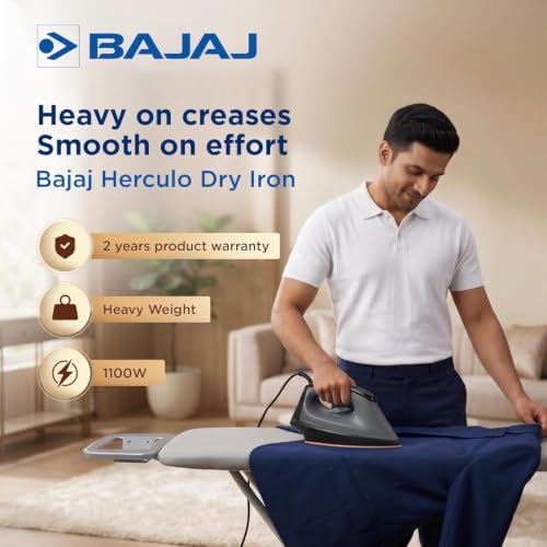 Image of BAJAJ Dry Iron (HERCULO 1100W Dry Iron, 1100W)
