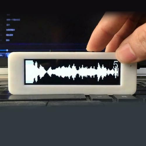 Ecualizador gráfico de audio, 3.1 pulgadas para OLED Analizador de visualización de espectro de música Indicador de nivel de audio 8 efectos de visualización Medidor VU (blanco)