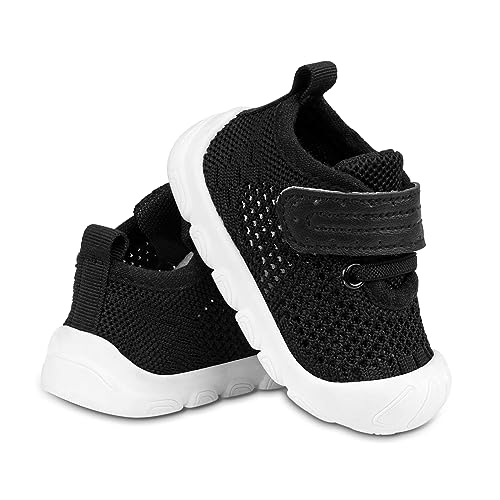 Charrost Baby Walking Shoes Toddler Girl Boy Sneakers Wide Summer Breathable Mesh First Walker Shoes Size 5 Infant Lightweight Soft Slip on Tennis Shoes Non-Slip Outdoor