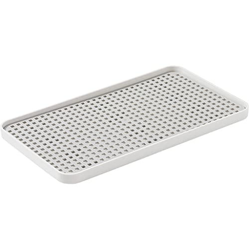 HOOLRZI Bandeja escurridora creativa ligera extraíble y fácil de limpiar para colocar platos, bandeja escurridora con borde elevado para copas, estante de secado de palillos para baño, cocina,
