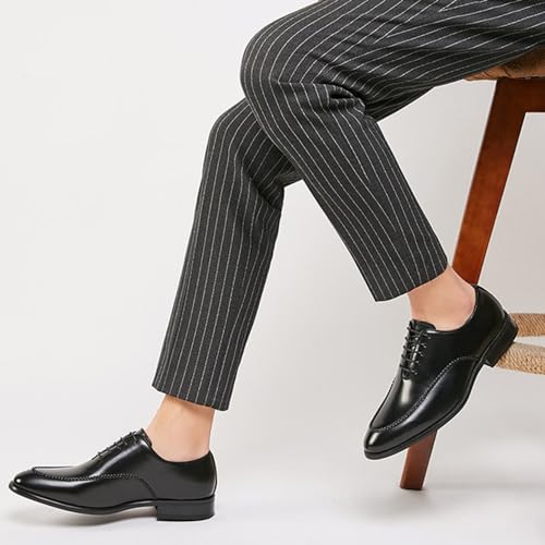 Men's Tuxedo Dress Shoes Fashion Classic Pointed Toe Lace Up Low Top Leather Derby Shoes Non Slip Platform Casual Business Work Formal Oxford for Men3