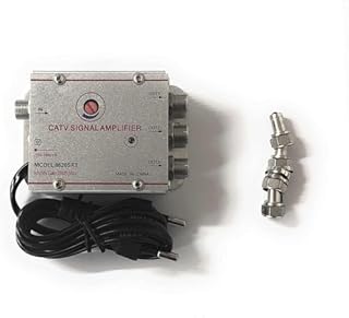 SQUADO Amplificatore Digitale Terreste Per Antenne Tv Analogica O Digitale A 3 Uscite