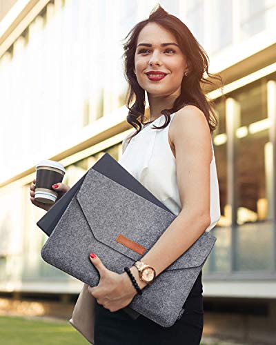 Homiee Laptop Sleeve Compatible With 13-13.3 Inch Macbook Pro, Macbook Air, Hp Dell Lenovo Notebook, Felt Laptop Case With Extra Storage Bag #TOP7