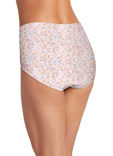 Image of Jockey Women's Underwear Elance Breathe Brief - 3 Pack, Earth Rose /Sunday Floral /Iceberg, 8