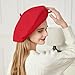 XXL 100% Wool French Bright Red Beret Hats for Women Man Painter hat Classic Painter's Hat Girl Solid Color Classic