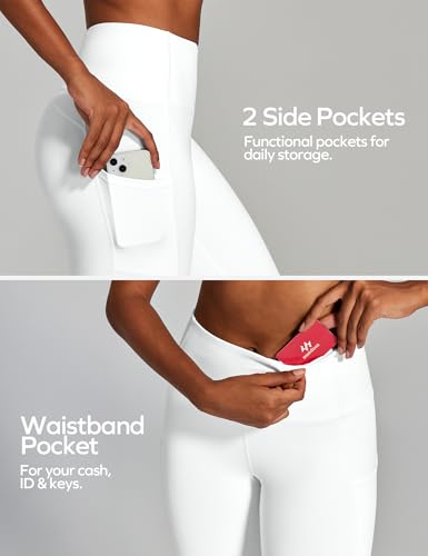 Image of Ewedoos Capri Leggings for Women High Waisted Yoga Pants with Pockets for Women Tummy Control Workout Leggings Yoga Capris