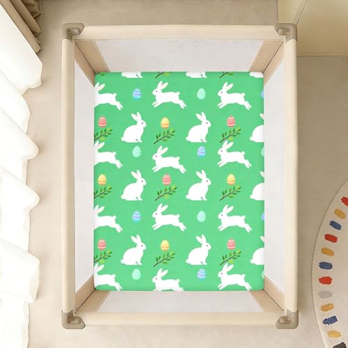 Drap de berceau en coton doux lit bébé drap-housse crèche lapin - 8